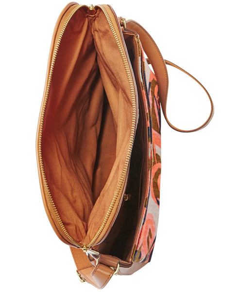 Fossil Women's Preston Canvas Large Flap Crossbody Shoulder Bag Floral