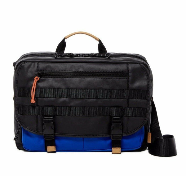Fossil Sportsman Laptop Messenger Brief Bag Blue Black
