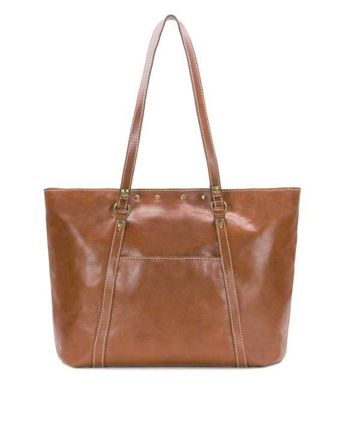 Patricia Nash Leather Benevuto Large Tote Shoulder Bag Tan