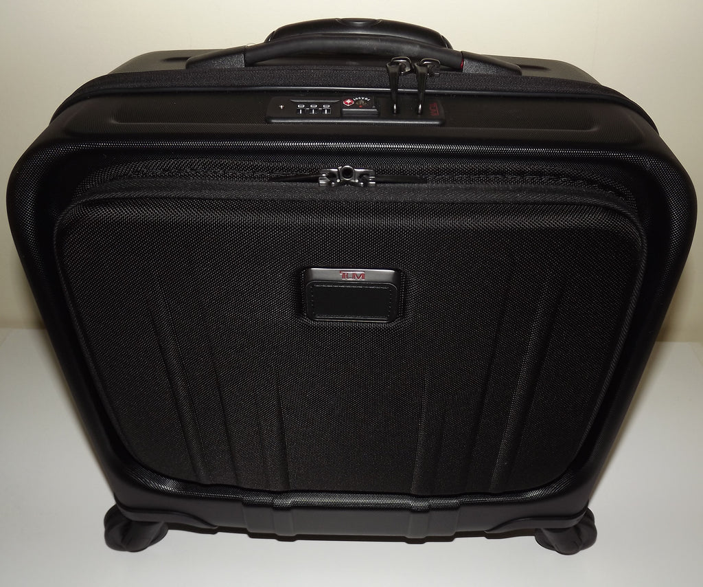 Tumi V4 Hardside Compact Carry-on with Pocket 4 Wheel Spinner Luggage Black