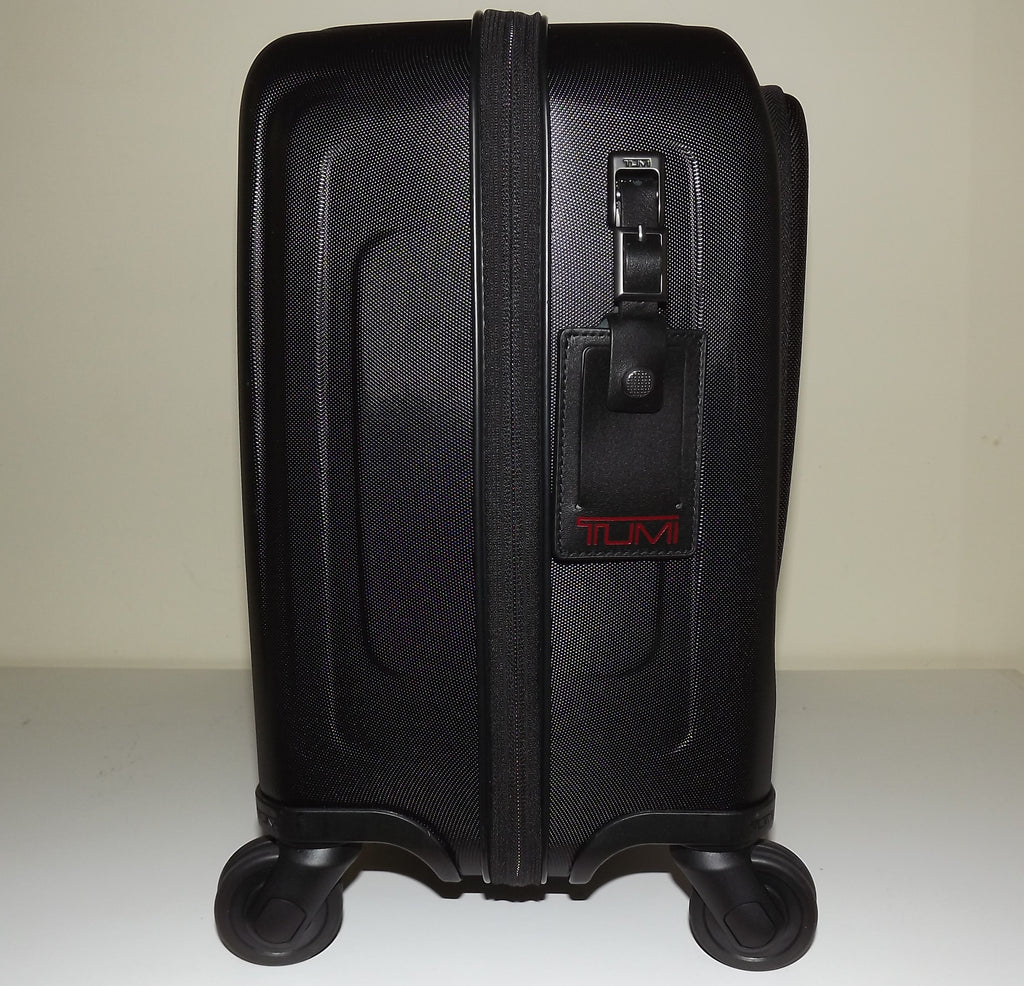 Tumi V4 Hardside Compact Carry-on with Pocket 4 Wheel Spinner Luggage Black