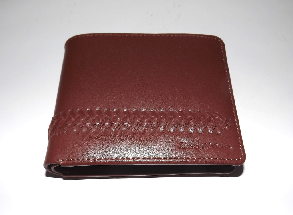 Tommy Bahama Men's Leather Bifold Passcase Wallet Tan