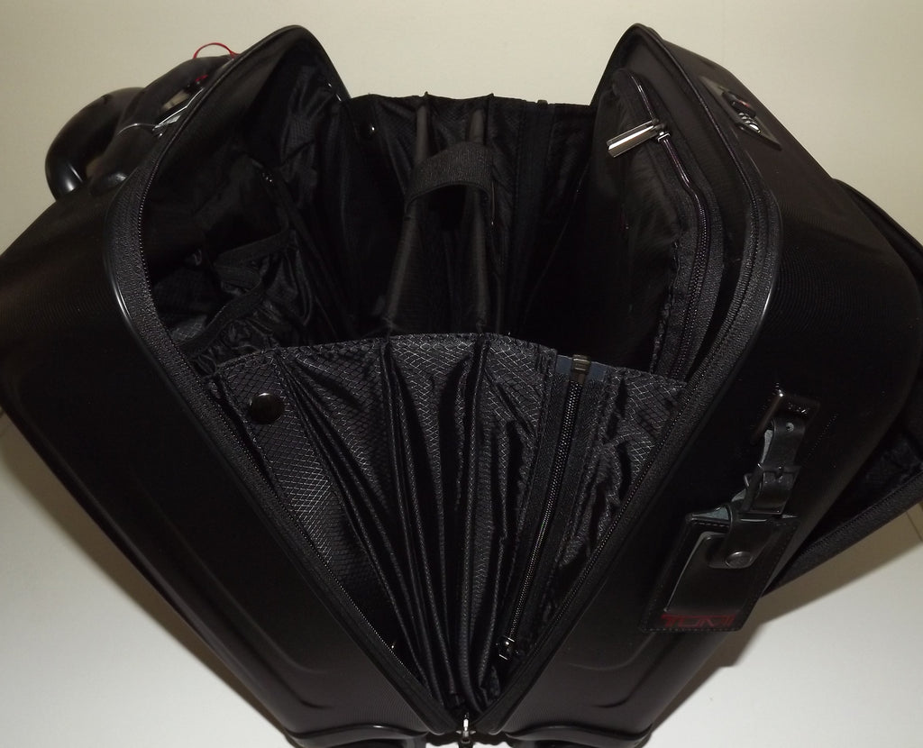 Tumi V4 Hardside Compact Carry-on with Pocket 4 Wheel Spinner Luggage Black
