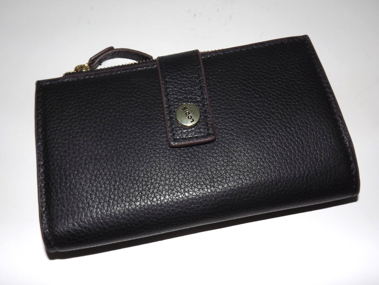 Lodis Women's Leather RFID Credit Card Clutch Wallet Black
