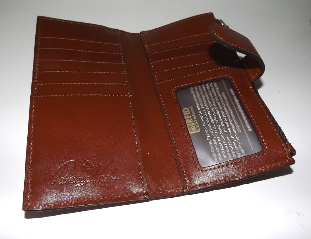 Patricia Nash Women's Leather Florence RFID Protected Clutch Wallet Brown
