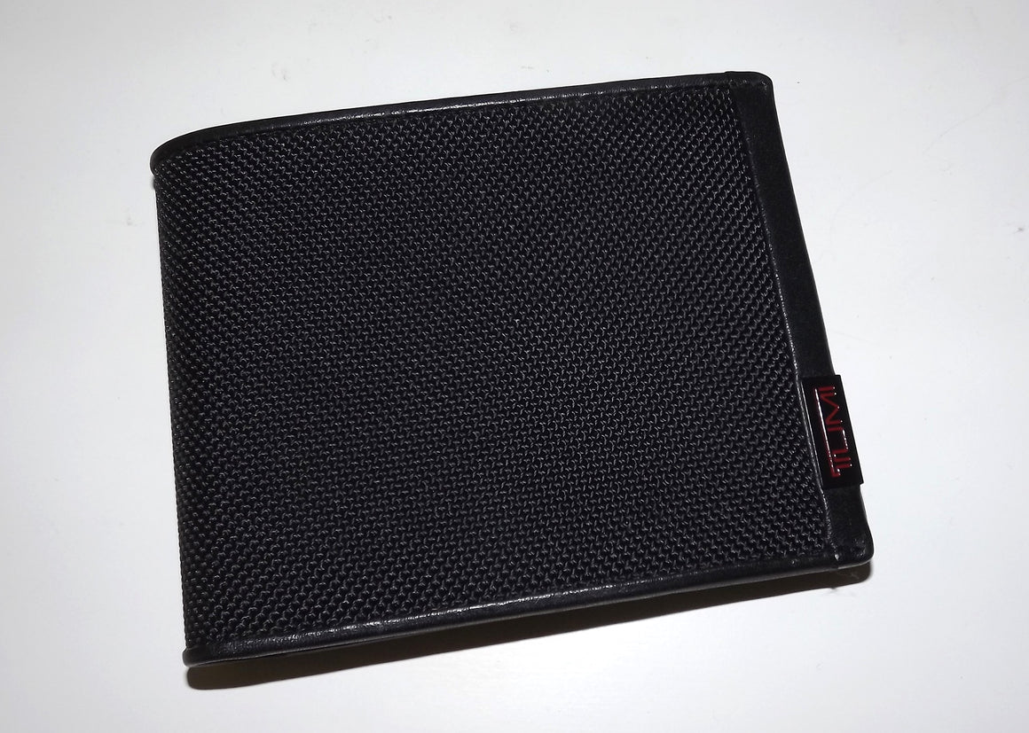 Tumi Alpha Men's Double Billfold 8 Pocket Wallet Black