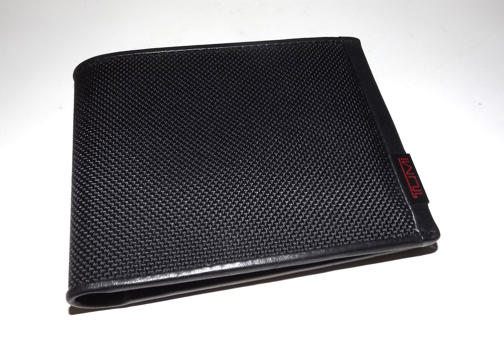 Tumi Alpha Men's Double Billfold 8 Pocket Wallet Black