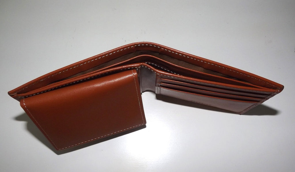 Polo Ralph Lauren Men's Leather Bifold Passcase Wallet Brown