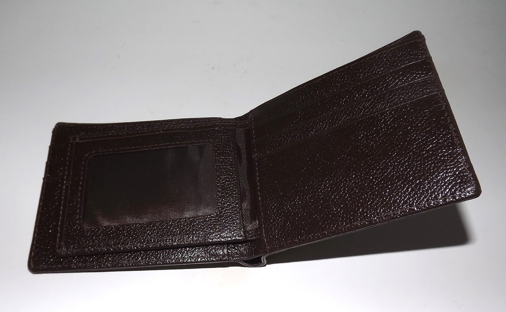 Baglioni Italia Genuine Crocodile Bifold 8 Pocket Passcase Wallet Brown