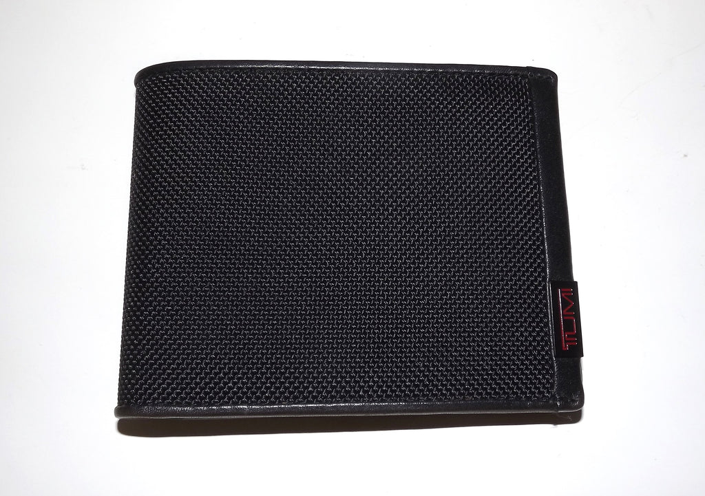 Tumi Alpha Men's Double Billfold 8 Pocket Wallet Black