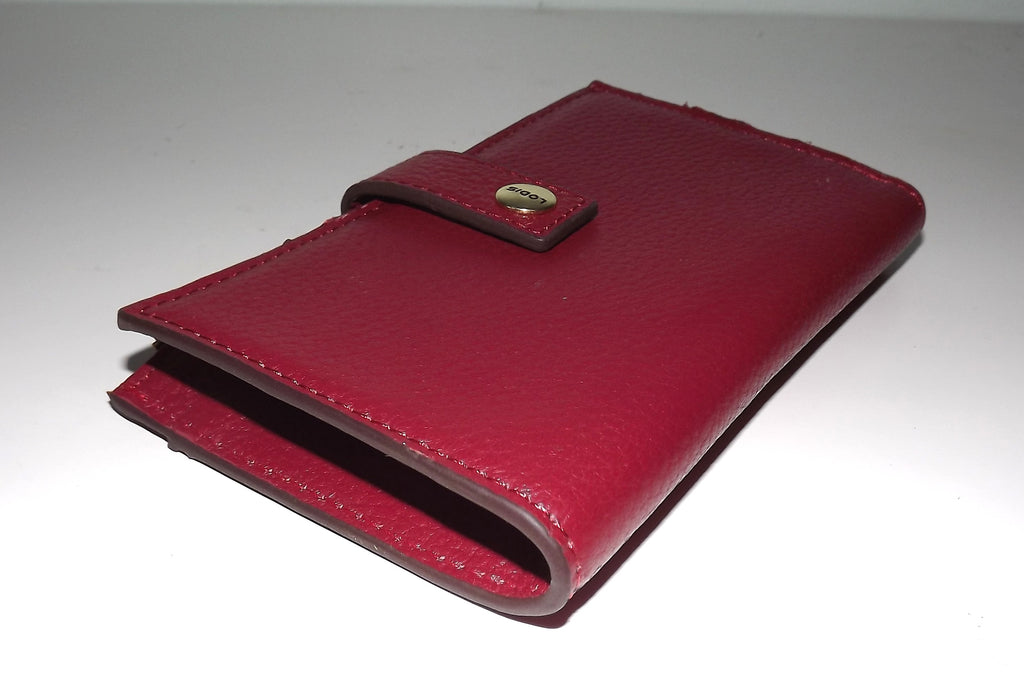 Lodis Women's Leather RFID Credit Card Clutch Wallet Ruby Red