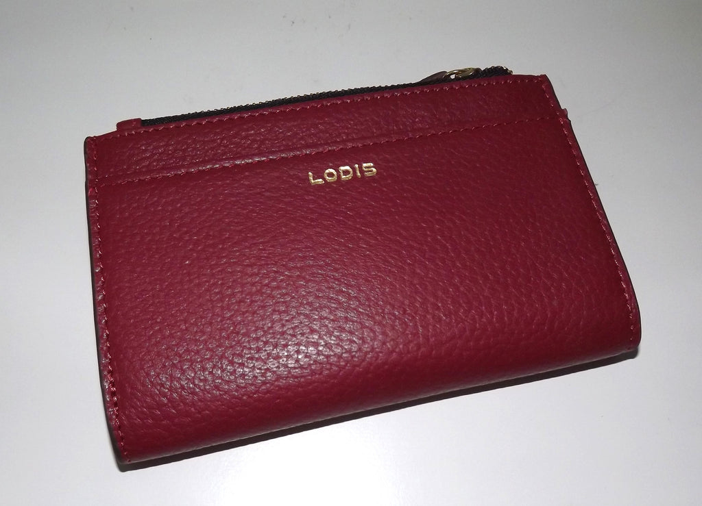 Lodis Women's Leather RFID Credit Card Clutch Wallet Ruby Red