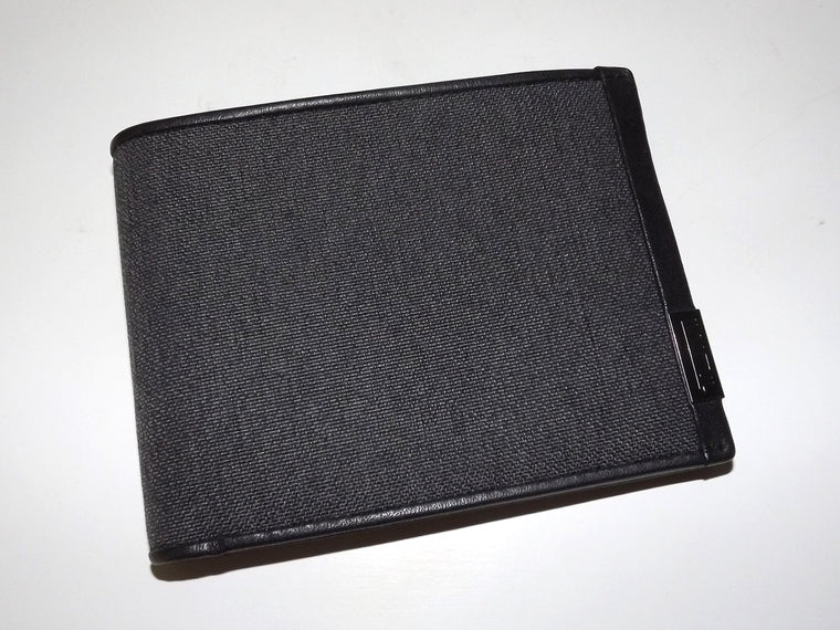 Tumi Men's Global RFID Double Billfold 8 Pocket Wallet Anthracite Grey