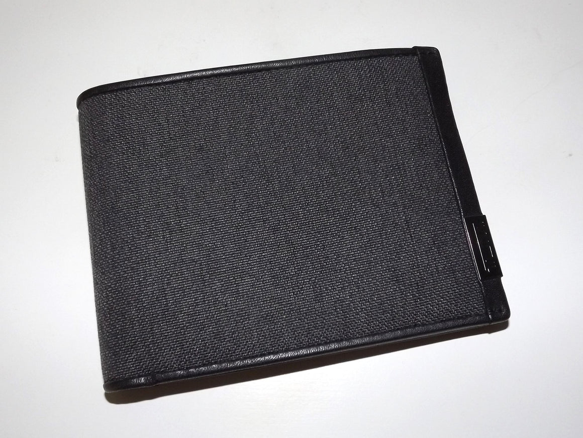 Tumi Men's Global RFID Double Billfold 8 Pocket Wallet Anthracite Grey
