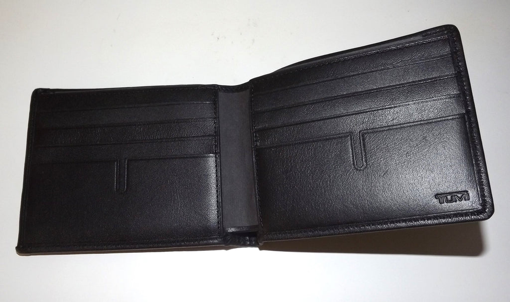 Tumi Men's Global RFID Double Billfold 8 Pocket Wallet Anthracite Grey