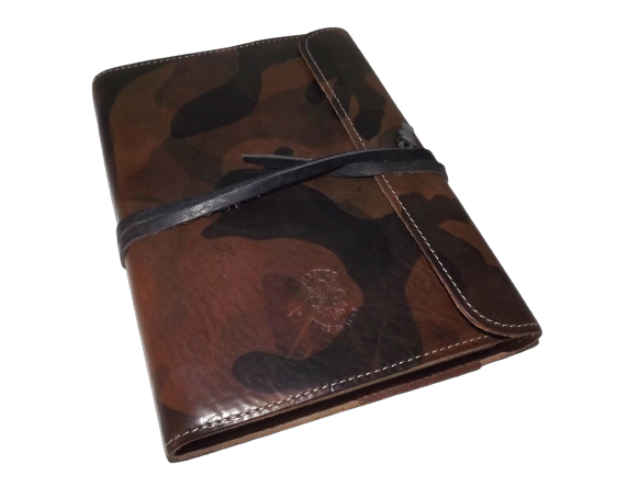 Baglioni Leather Journal Camo Brown