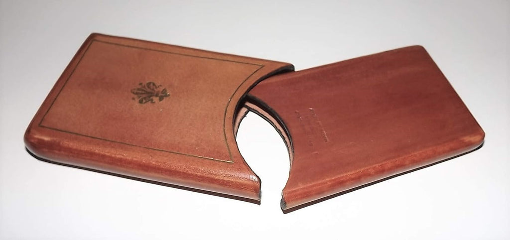 Baglioni Tuscan Leather Slide-out Card Case Cognac