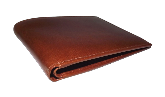 Bosca Men's Italian Leather Bifold Executive ID Wallet Tan