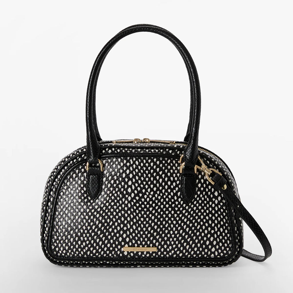 Brahmin Women's Leather Angie Dome Satchel Handbag Everlasting Glorieta