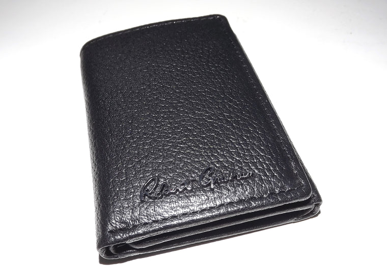 Robert Graham Men's Leather RFID Trifold Wallet Black