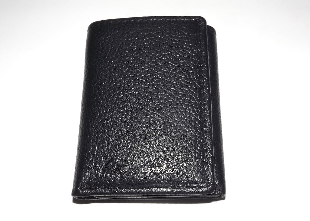 Robert Graham Men's Leather RFID Trifold Wallet Black