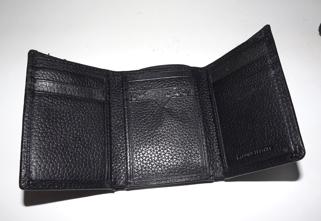 Robert Graham Men's Leather RFID Trifold Wallet Black