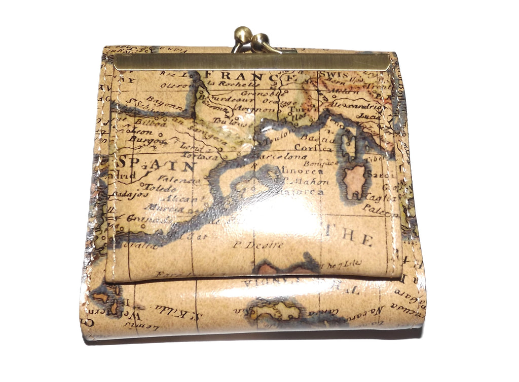 Patricia Nash Women's Reiti Leather RFID Trifold Wallet European Map