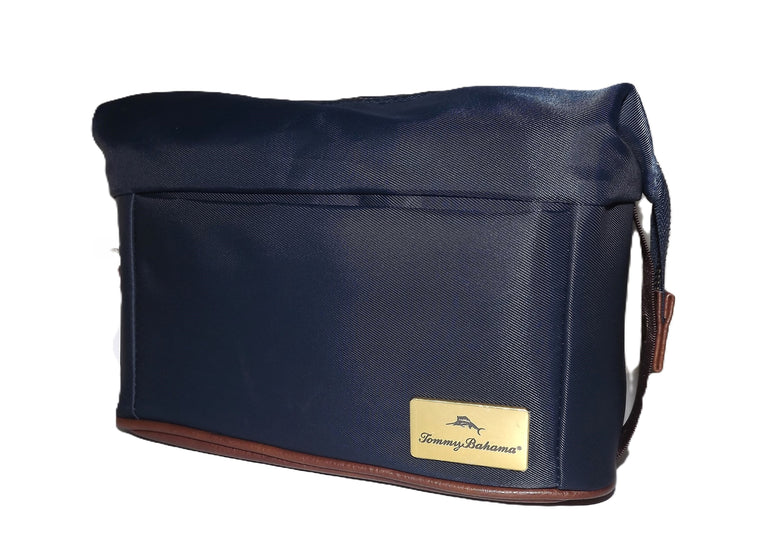 Tommy Bahama Top Zip Toiletry Travel Shave Bag Navy