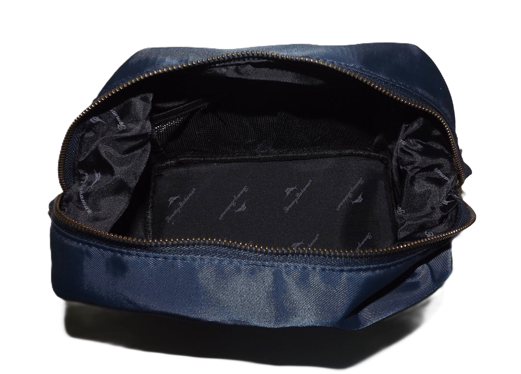 Tommy Bahama Top Zip Toiletry Travel Shave Bag Navy