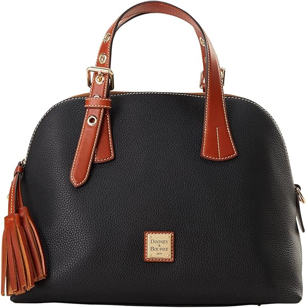 Dooney & Bourke Pebbled Grain Leather Audrey Satchel Shoulder Bag Black