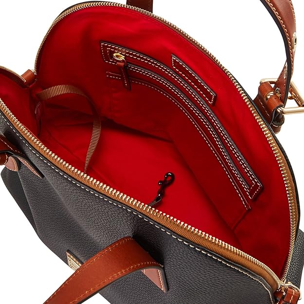 Dooney & Bourke Pebbled Grain Leather Audrey Satchel Shoulder Bag Black