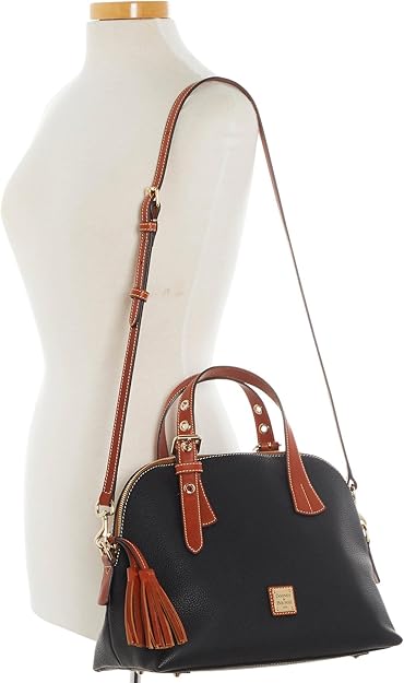 Dooney & Bourke Pebbled Grain Leather Audrey Satchel Shoulder Bag Black