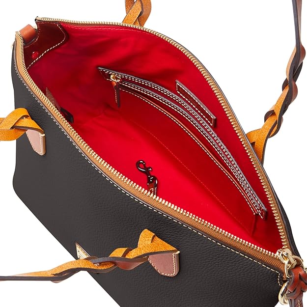 Dooney & Bourke Pebbled Grain Leather Celeste Satchel Shoulder Bag Black