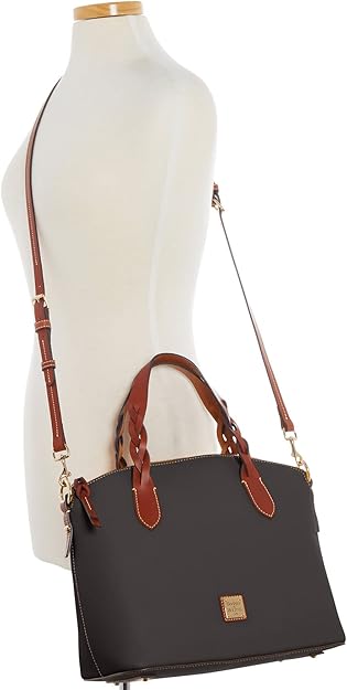 Dooney & Bourke Pebbled Grain Leather Celeste Satchel Shoulder Bag Black