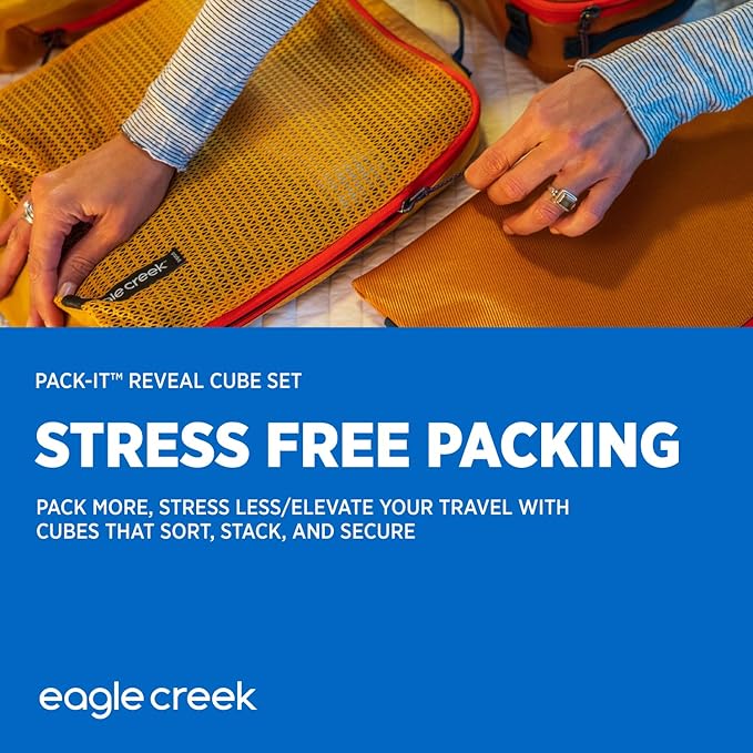 Eagle Creek Pack-it Reveal Packing Cube Set XS/S/M Sahara Yellow