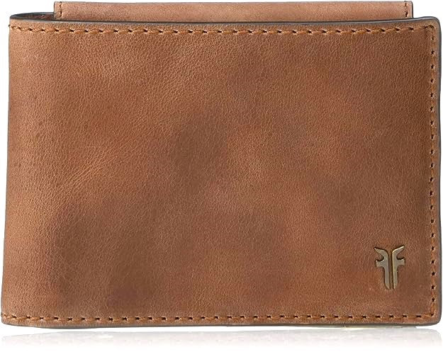 Frye Men's Leather Holden Bifold Passcase ID Wallet Whiskey