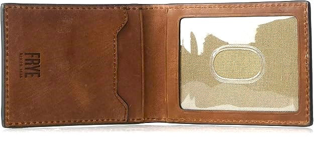 Frye Men's Leather Holden Bifold Front Pocket Money Clip Wallet Whiskey