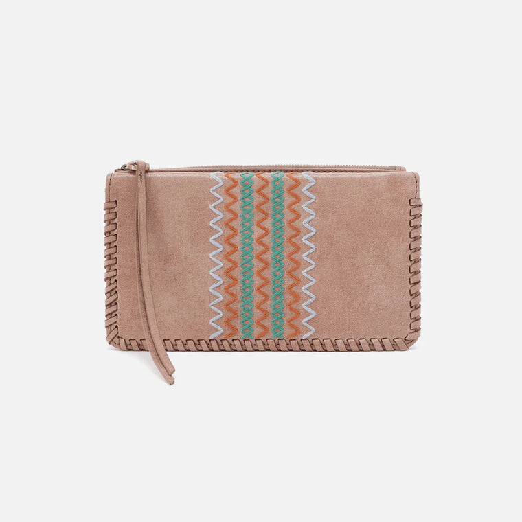 Hobo International Women's Leather Foray Large Clutch Phone Wallet Hazel