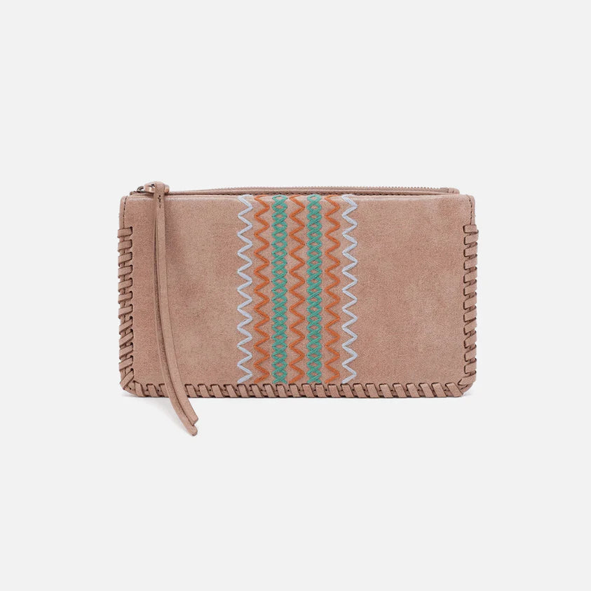 Hobo International Women's Leather Foray Large Clutch Phone Wallet Hazel