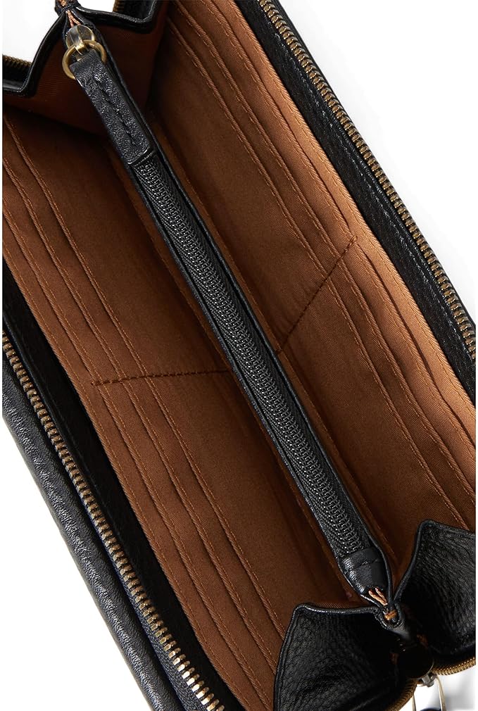 Hobo International Women's Leather Goldie Large Clutch Wallet Black