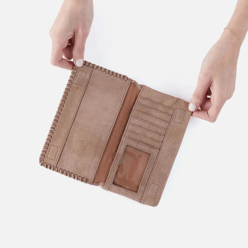 Hobo International Women's Leather Foray Large Clutch Phone Wallet Hazel