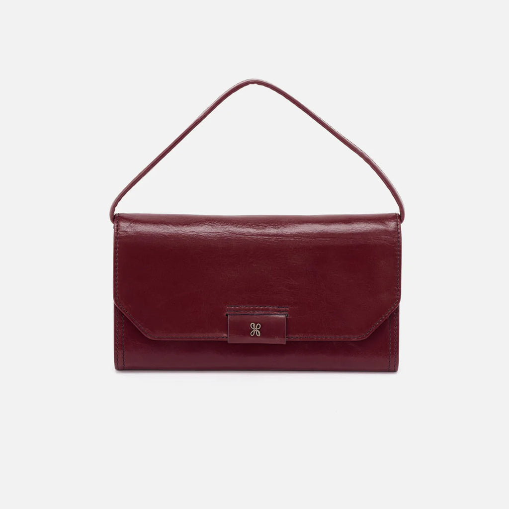 Hobo International Women's Leather Romy Clutch Wallet Crossbody Saddleberry