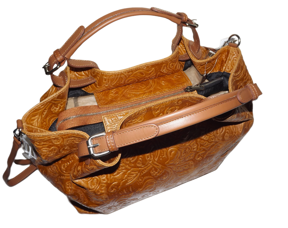 Isadora of Florence Women's Italian Leather Large Satchel Handbag Isadora of Florence Women's Italian Leather Large Satchel Handbag