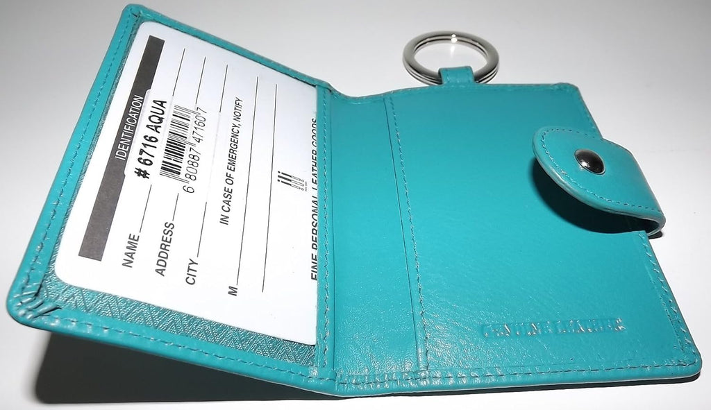 Italia Leather Compact Key Case ID Wallet