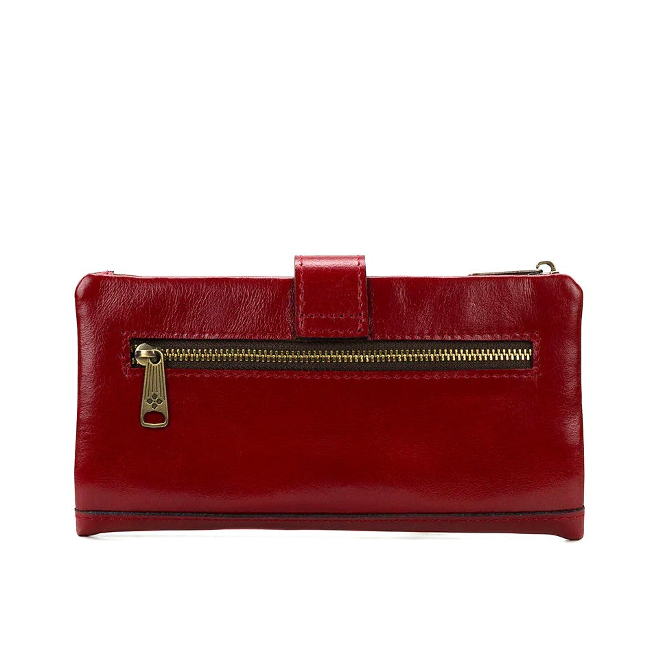 Patricia Nash Women's Leather Annesley Wristlet Clutch Wallet Ruby Red