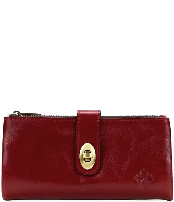 Patricia Nash Women's Leather Annesley Wristlet Clutch Wallet Ruby Red