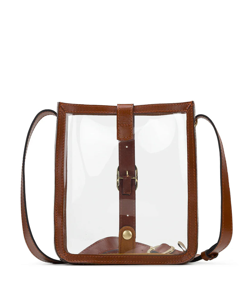 Patricia Nash Venezia Clear Stadium Crossbody Shoulder Bag Tan