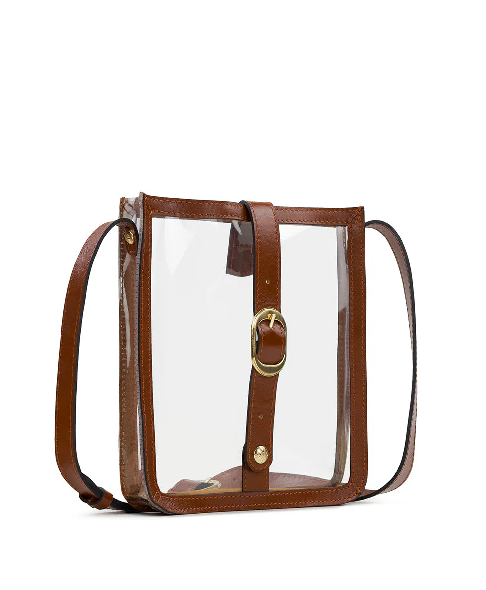 Patricia Nash Venezia Clear Stadium Crossbody Shoulder Bag Tan