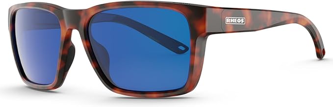 Rheos Bimini Floating Polarized Sunglasses Blue Lens Tortoise Frame
