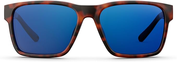 Rheos Bimini Floating Polarized Sunglasses Blue Lens Tortoise Frame